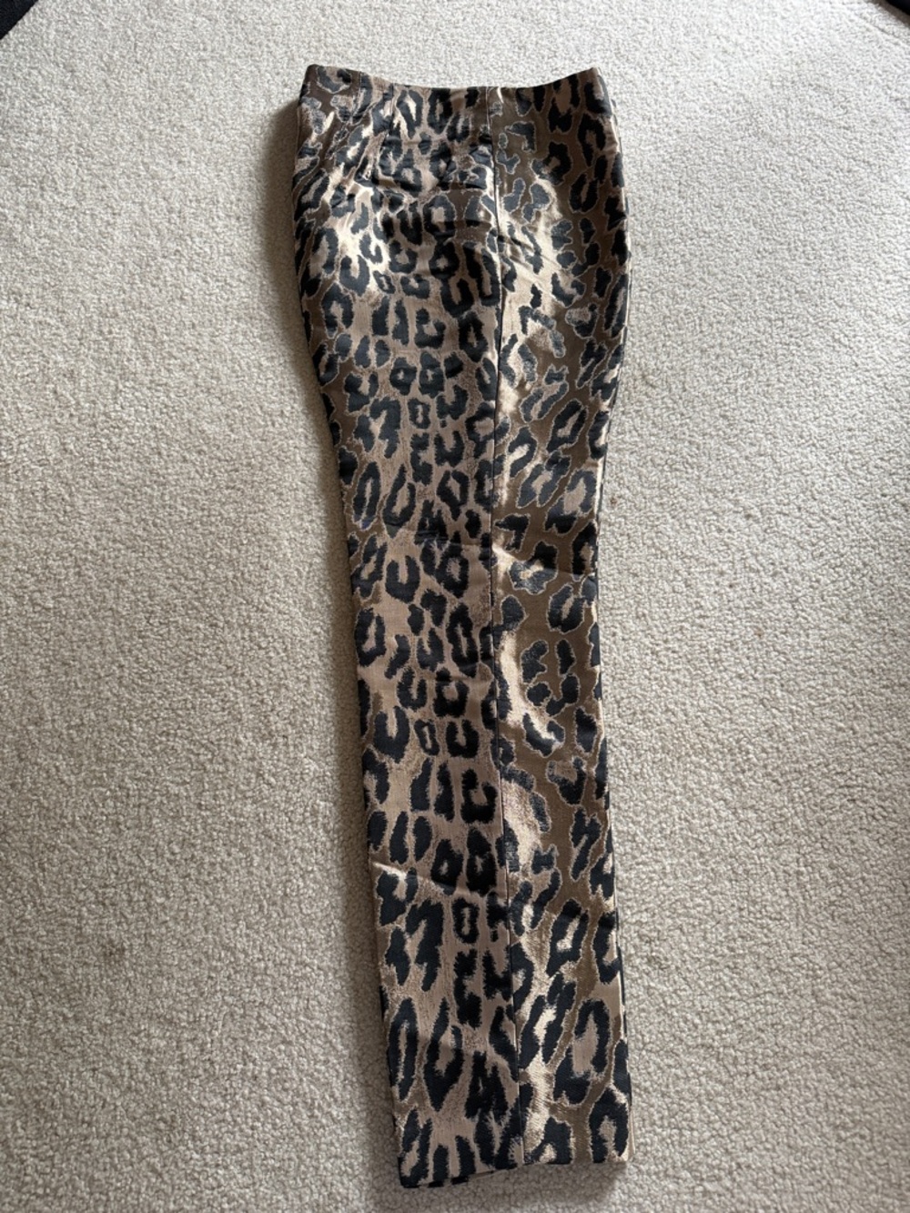 Vince Camuto Leopard Print Pants - Gold & Black jacquard